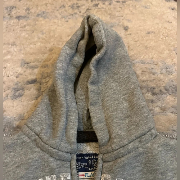Children’s Place Gray Zip Up Hoodie University Champs Graphic Size 12 Months - Picture 7 of 8